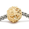Gold Whorl Trollbeads on a chain