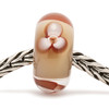 Cappucino Flower Glass Trollbead on Chain