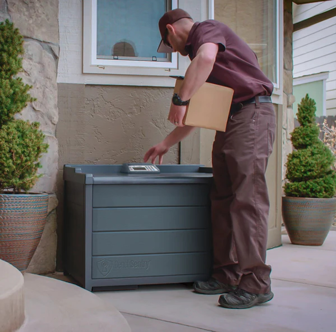 BenchSentry Connect Package Delivery Box (NO Wi-Fi) - Slate
