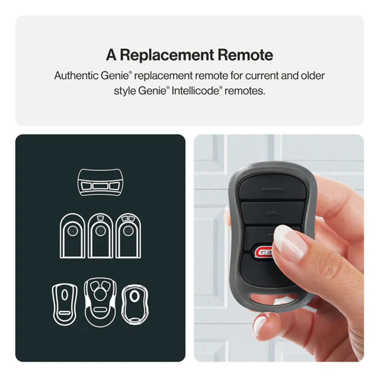 Genie 37218R Intellicode 3 つボタン リモコン Genie 37218R Intellicode 3-Button Remote - Garage Door