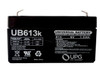 6V 1.3Ah Tork 6100 Emergency Light Battery Front| batteryspecialist.ca