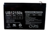 UB12150T2 12V 15AH John Deere IGOR0006 Lawn and Garden Battery Replacement Side| Battery Specialist Canada