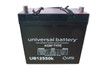 12V 55AH Orthofab/Lifestyles Fortress Wheelchairs Kameleon Battery Top View| batteryspecialist.ca