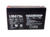 6v 7000 mAh UPS Battery for Microups SW1000 Front View | Battery Specialist Canada