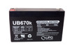 Leoch DJW6-7.2, DJW 6-7.2 6V 7Ah UPS Battery Front View | Battery Specialist Canada