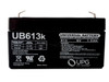 Unipower B00305 6V 1.3Ah Sealed Lead Acid Battery Front View | Battery Specialist Canada