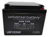 Panasonic LC-X1224P, LCX1224P 12V 26Ah UPS Battery| batteryspecialist.ca