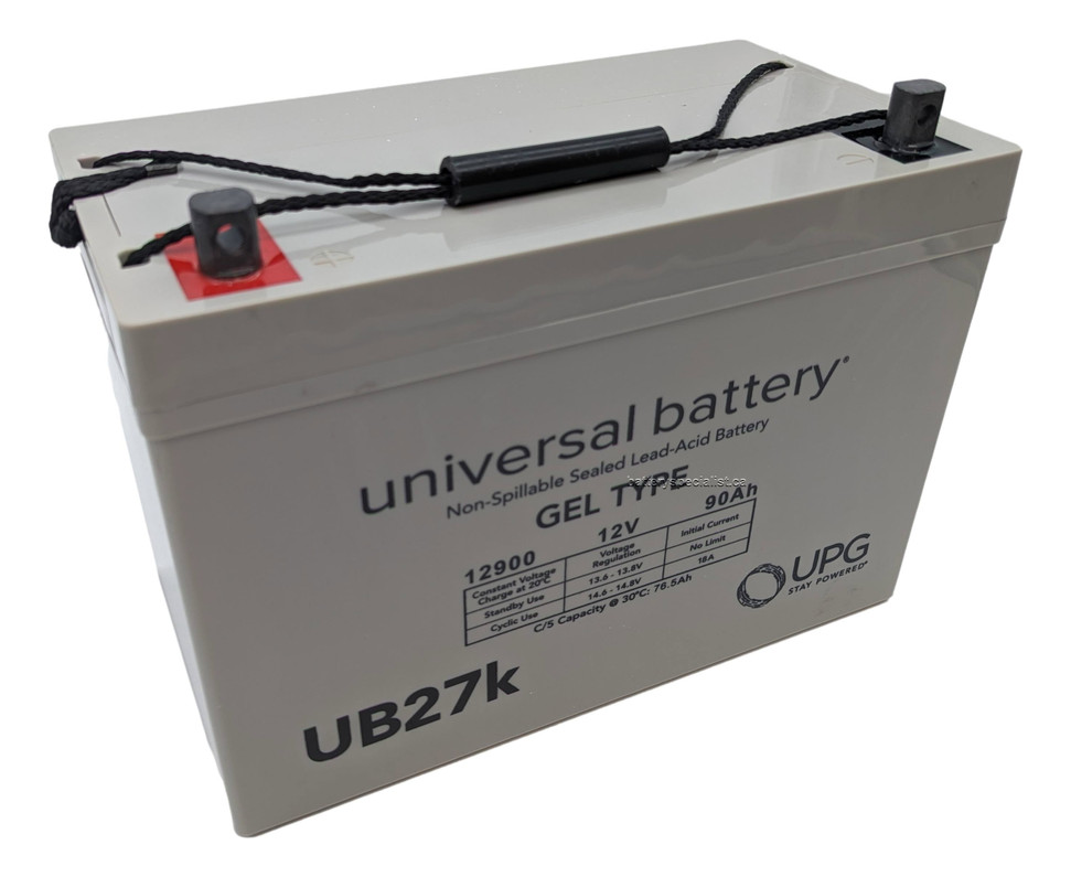 Now in Stock!  UB27 Gel - 12 Volts 90Ah - Terminal Z1 - Group 27