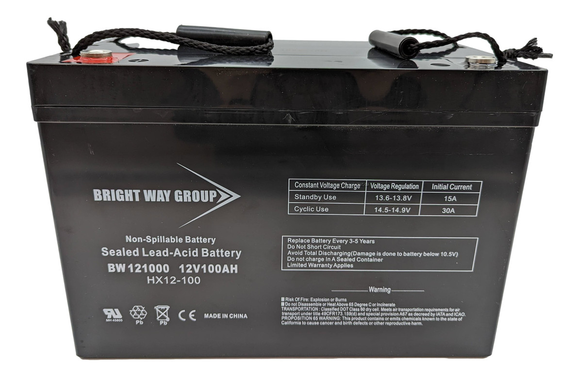 NEW Bright Way Group 12V 100Ah with Internal Threads!