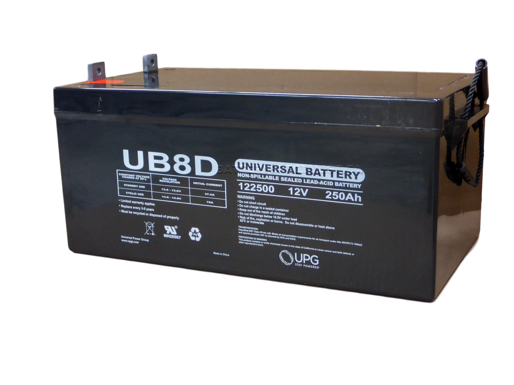 12 Volts 250Ah -Terminal L4 - SLA/AGM Battery - UB-8D AGM | batteryspecialist.ca