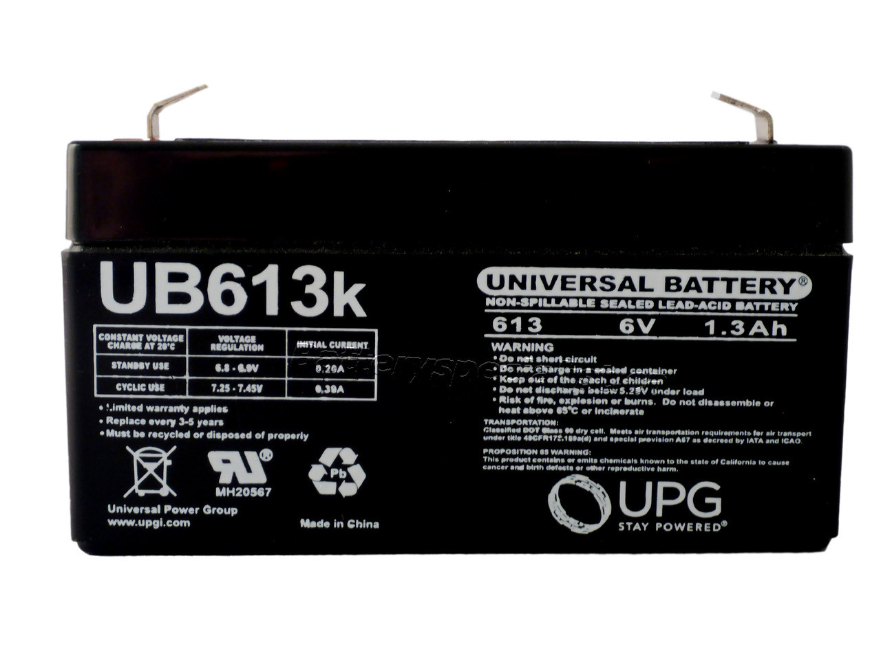 Leoch Battery DJW6-13 Replacement Battery