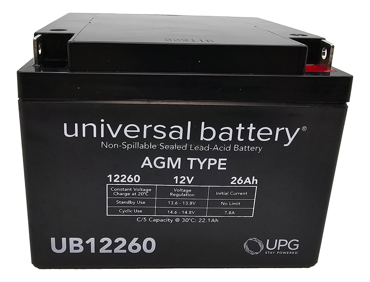 Mercury Topaz 84125 12V 26Ah Sealed Lead Acid Battery