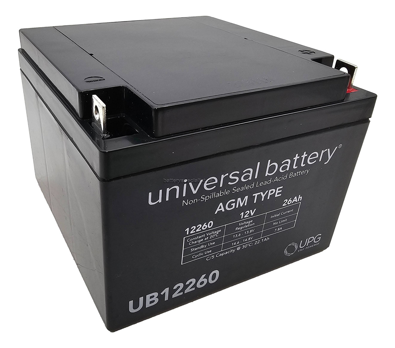 Interstate ASLA1147 12V 26Ah Sealed Lead Acid Battery