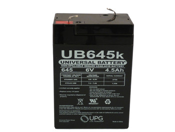 Compatible ELGAR / AMETEK UPS Sealed Lead Acid Battery, Replaces Part Number UB645-ER. Fits Models: ELGAR / AMETEK Emergi.Lite 6KSM6, Emergi.Lite 6LSM3, Emergi.Lite 6LSM4, Emergi.Lite 6LSM5, Emergi.Lite 6LSM6, Emergi.Lite 6M3, Emergi.Lite 6M4, Emergi Front View | Battery Specialist Canada