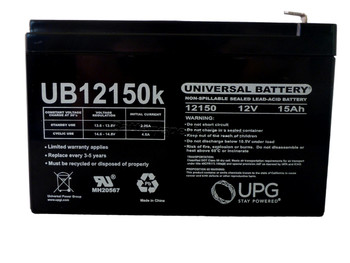 UB12150T2 12V 15AH Dalton Medical BAT-1214 Wheelchair Replacement Battery Side| Battery Specialist Canada