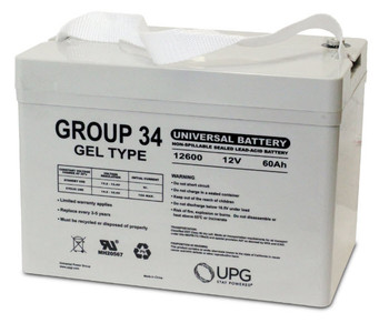 UB12600 Group 34 Gel Battery Front | Battery Specialist Canada UB12600 Group 34 Gel Battery Front | Battery Specialist Canada