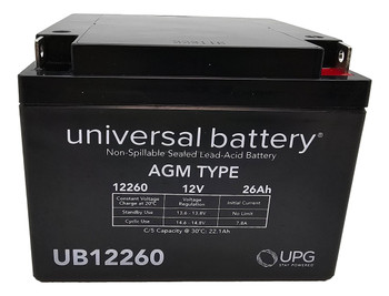 12V 26Ah Wheelchair Battery Replaces 24ah Enduring CB24-12, CB-24-12| batteryspecialist.ca