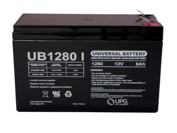 12V 8AH Battery Replaces GS Portalac PE12V7.2 WITH CHARGER Front | batteryspecialist.ca