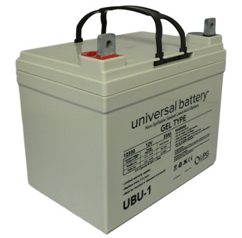 12V 35Ah Gel U1 Battery Replaces DCM0035 MVP-U1 DCS-35 PC-12350 PS-12350 Side| batteryspecialist.ca