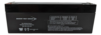 12V 2.2AH SLA Battery Replaces PS-1220 LC-R122R2P NP2-12 PE12V1.9 WP1.9-12 UB1220 Front| batteryspecialist.ca