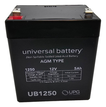 F6C1000ei-TW-RK Universal Battery - 12 Volts 5Ah - Terminal F2 - UB1250 Front | Battery Specialist Canada