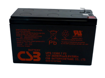 F6H650-USB UPS CSB Battery - 12 Volts 7.5Ah - 60 Watts Per Cell - Terminal F2 - UPS123607F2 Side| Battery Specialist Canada