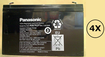 RB0670X4 Panasonic Battery - 6 Volts 7.2Ah - Terminal F2 - LC-R067R2P1 - 4 Pack| Battery Specialist Canada