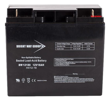 Bruno Cub Pediatric 18 AH - Battery Replacement - 12V 18Ah Front | Battery Specialist Canada
