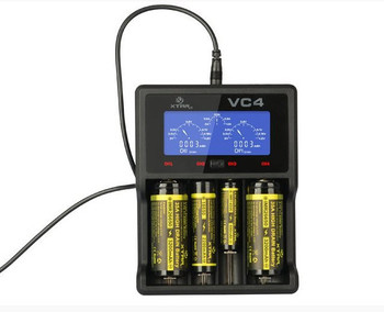 XTAR VC4 LCD Screen USB Battery Charger | Battery Specialist Canada