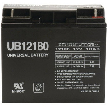 White Outdoor FST-16 12V 18Ah Lawn and Garden Battery Front View | Battery Specialist Canada