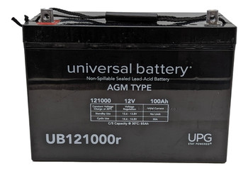 HKbil 6FM100 12V 100Ah Sealed Lead Acid Battery Front| batteryspecialist.ca