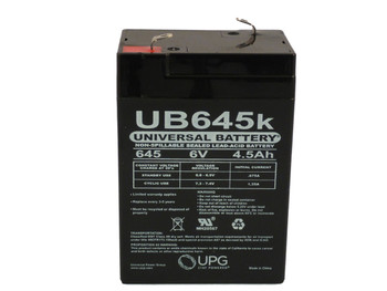 Lightalarms RSQGD 6V 4.5Ah Emergency Light Battery Front View | Battery Specialist Canada