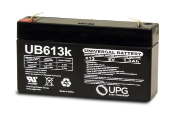 Life Line H101B 6V 1.3Ah Sealed Lead Acid Battery Angle View | Battery Specialist Canada