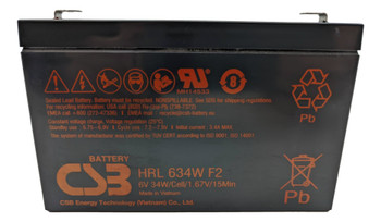 HRL634WF2 - CBS Battery - Terminal F2 - 6 Volt 9.0Ah Front | Battery Specialist Canada