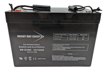 BW121000 - 12 Volts 100Ah -Terminal IT - AGM Battery - Group 27 - HX12-110 | Battery Specialist Canada