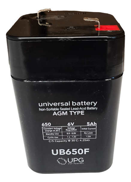 UB5-6F - 6 Volts 5Ah - Terminal F1 - SLA/AGM Battery - UB650F | Battery Specialist Canada