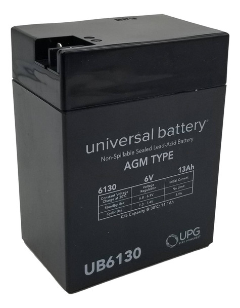 6 Volts 13Ah -Terminal F12 - SLA/AGM Battery - UB6130 - Angle | Battery Specialist Canada