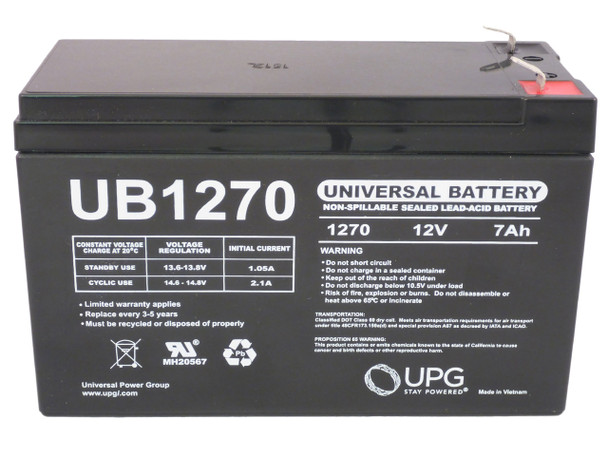 12 Volts 7Ah -Terminal F1 - SLA/AGM Battery - UB1270 | Battery Specialist Canada