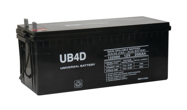 12 Volts 200Ah -Terminal L4 - SLA/AGM Battery - UB-4D AGM | Battery Specialist Canada