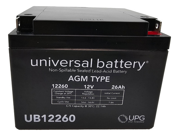 12V 26AH UPS Battery Replaces 24Ah Douglas Guardian DG12-24, DG12-24J| batteryspecialist.ca