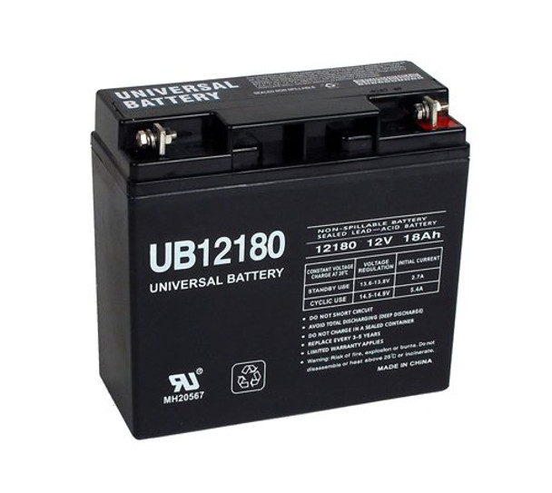 12V 18AH SLA Battery Replaces NP18-12B PC12180 PE12V15 PE12V18B1 PS-12180 Side View | Battery Specialist Canada