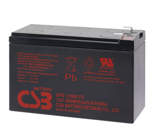 Emerson 200 CSB Battery - 12 Volts 9.0Ah - 76.7 Watts Per Cell -Terminal F2 - UPS12460F2 - 2 Pack| Battery Specialist Canada