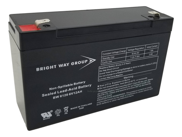 PC-ET Emerson Universal Battery - 6 Volts 12Ah -Terminal F2 - UB6120| Battery Specialist Canada