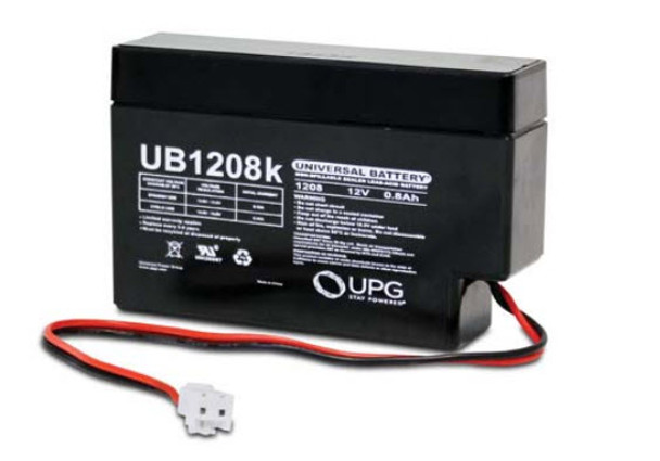 12 Volts 0.8Ah - w/JST Connector - 8.5" Wire Leads - UB1208 | batteryspecialist.ca