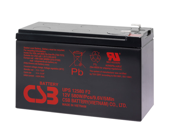 APC Back UPS RS 1000 Batteries RS1000 CBS Battery - Terminal F2 - 12 Volt 10Ah - 96.7 Watts Per Cell - UPS12580 - 2 Pack| Battery Specialist Canada