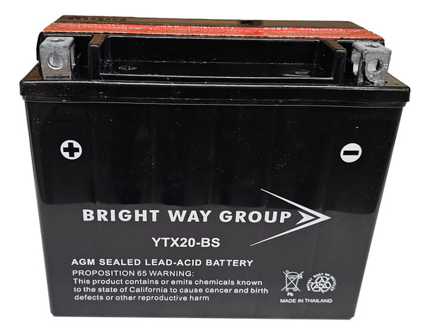 CTX20L-BS Power Sport Dry Charge AGM - 12 Volts 18 Amp Hrs