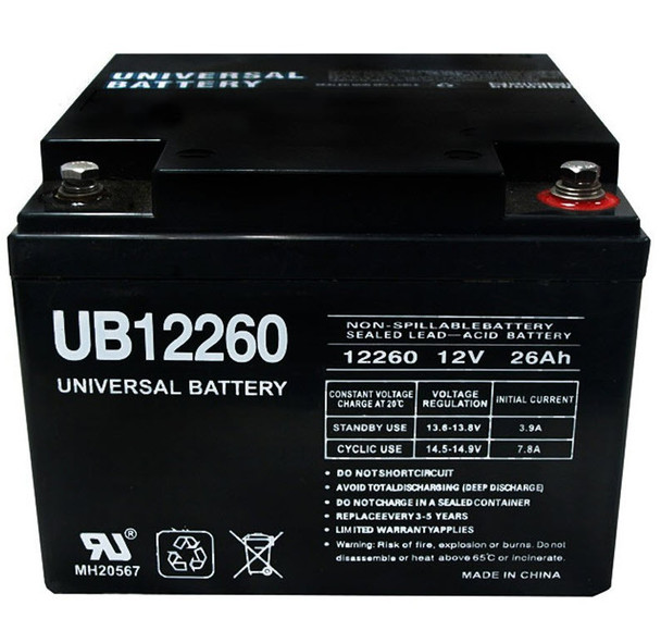 UB12260 - 12 Volts 26Ah - Terminal Internal Threads - SLA/AGM Battery - 40598 | Battery Specialist Canada