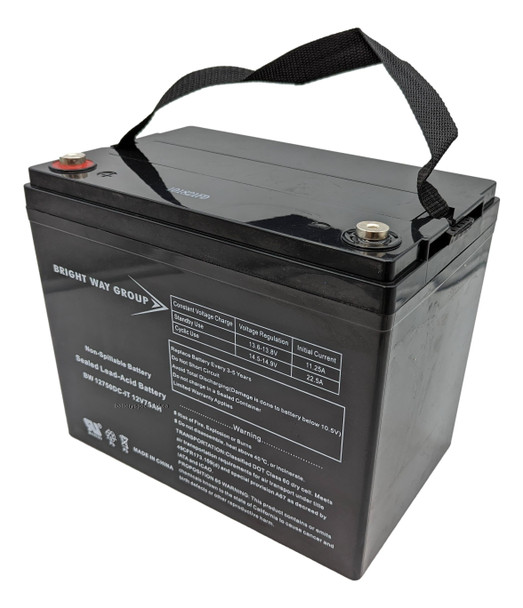 BW12750 - 12 Volts 75Ah - Terminal IT - SLA/AGM Battery Front | Battery Specialist Canada