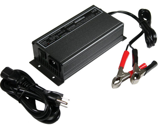 12 Volt 12 Amp Lead Acid Battery Charger with Clips | Battery Specialist Canada