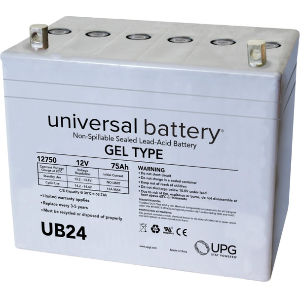 UB24 GEL Type AGM Battery - 12 Volts 75Ah - Group 24 - 47606 | Battery Specialist Canada